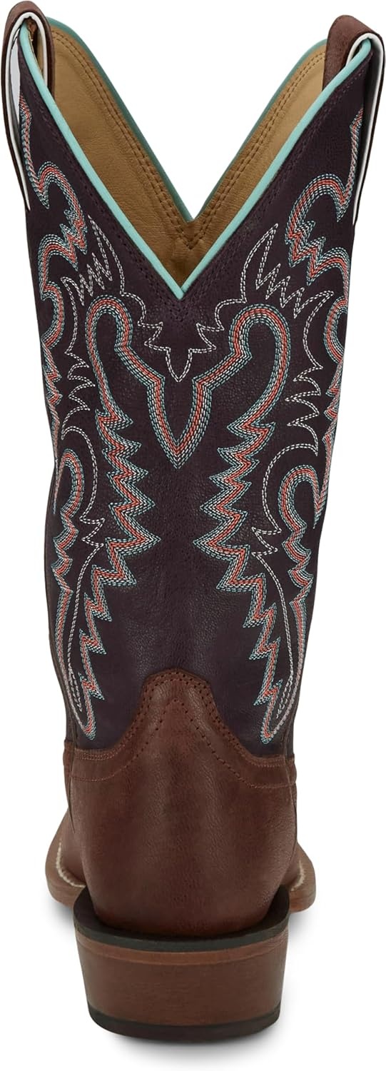 image:imageJustin Womens Breaking News 13 Medium Square Toe Western BootMahogany