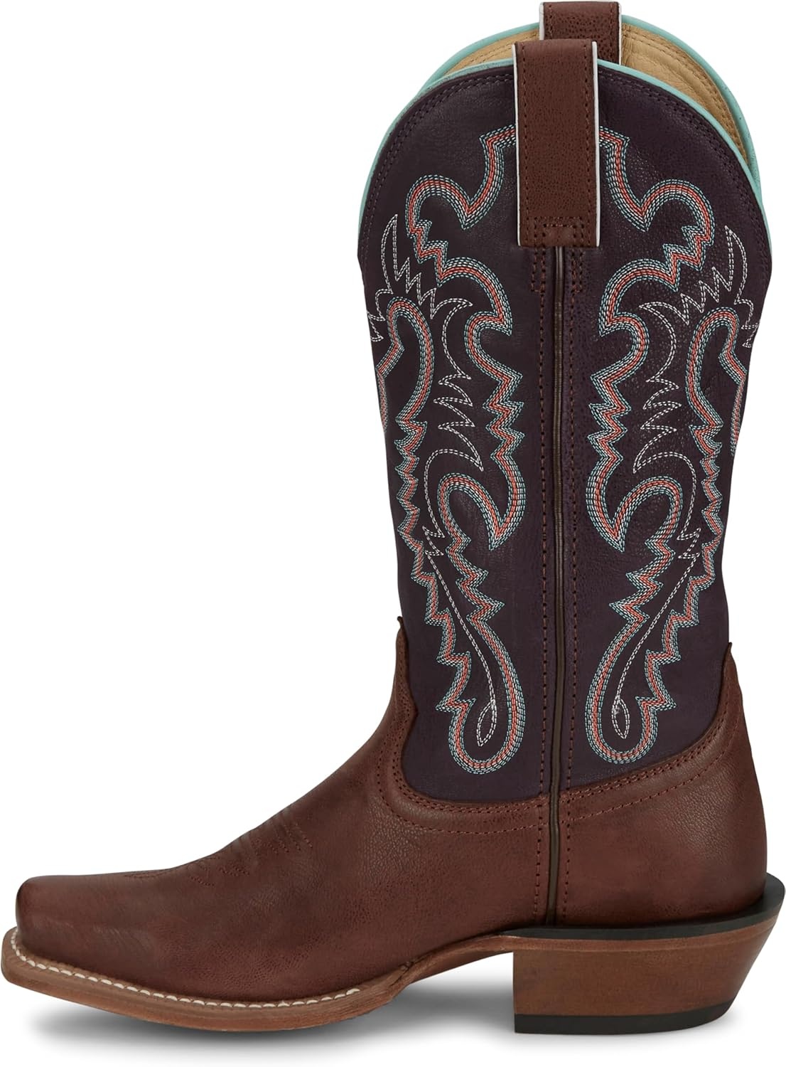 image:imageJustin Womens Breaking News 13 Medium Square Toe Western BootMahogany