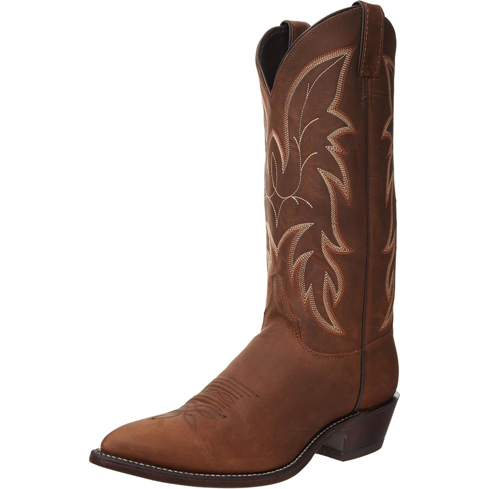 image:imageJustin Boots Mens Western Boot Medium Round Toe Premium Full Grain LeatherBay Apache
