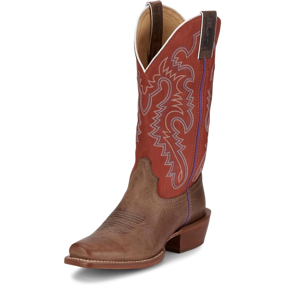 image:imageJustin Womens Breaking News 13 Medium Square Toe Western BootGolden Oak