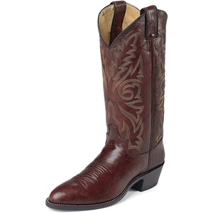 image:imageJustin Boots Mens Western Boot Medium Round Toe  Premium Full Grain LeatherDark Brown