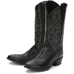 image:imageJustin Buck 13 Cowboy Boots for Men  Durable Premium FullGrain Leather Round Toe Western Boots Build with Cushioned Insole amp Full Welt ConstructionBlack