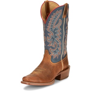 image:imageJustin Mens Show Off 13 Medium Square Toe Western BootOily Tan