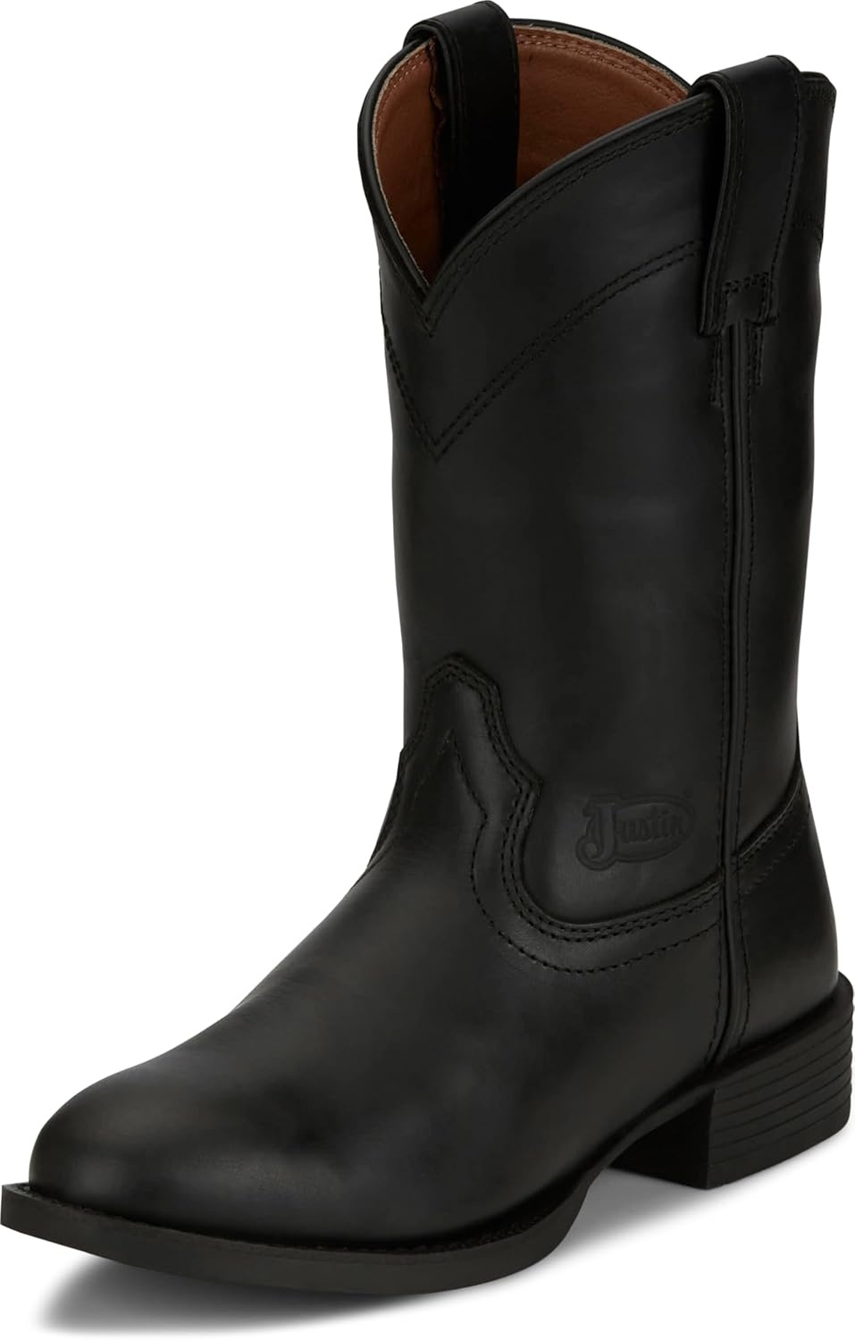 image:imageJustin BLAIN 10 Roper Boots for Women FullGrain Leather Cushioned Insole Durable Outsole Stylish amp Comfortable DesignMidnight