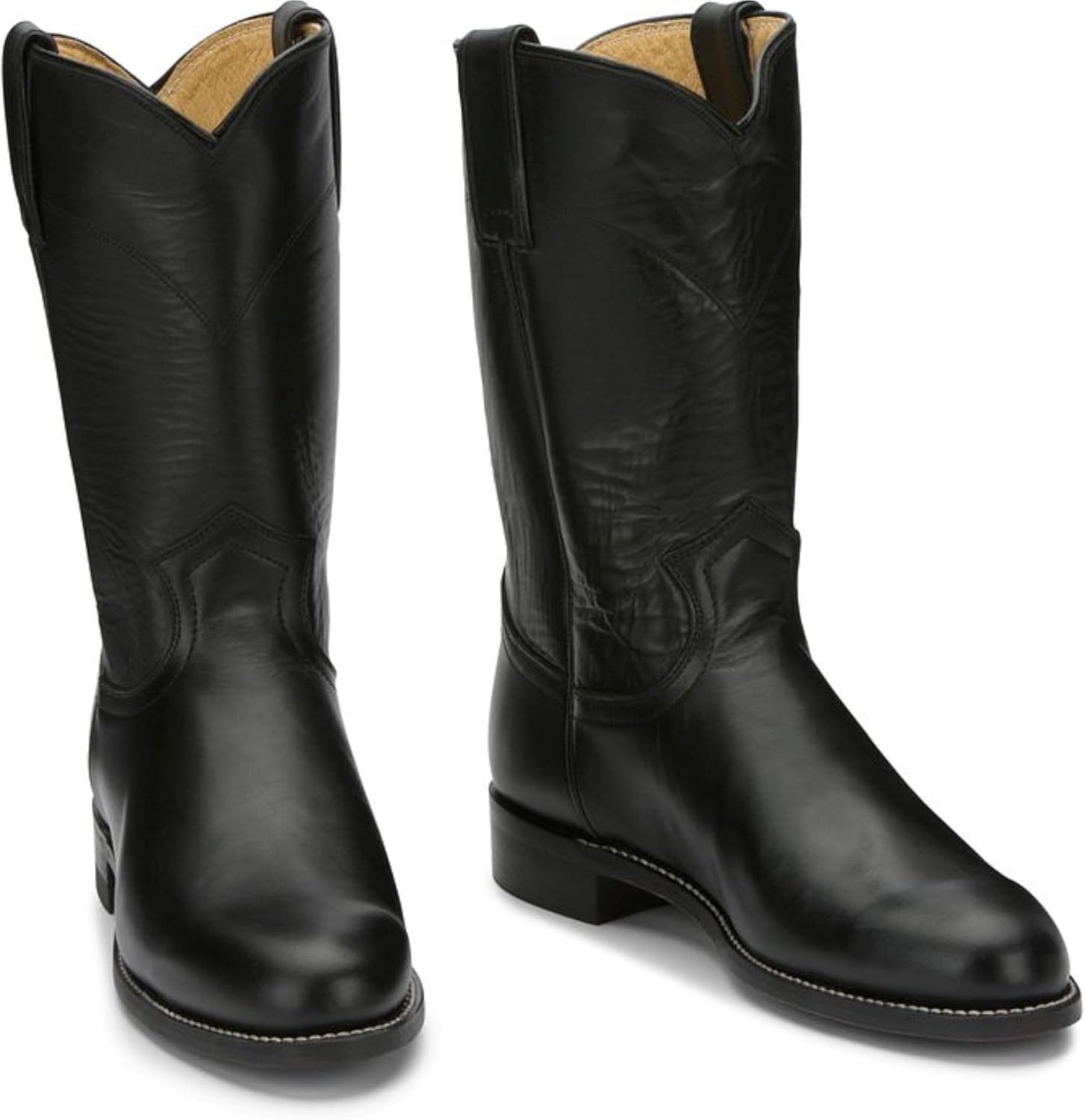 image:imageJustin Cora Leather Roper Boots for Women with Round Toe and JFlex Comfort System InsolesBlack