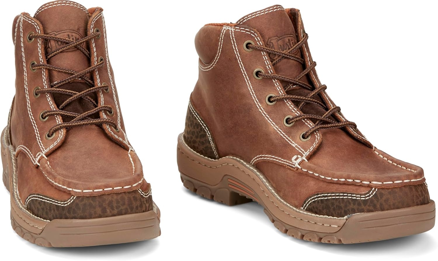 image:imageJustin Corbet 5 Waterproof Mocc Toe Work Boots for Men Stampede Light Duty Collection Oil amp Slip Resisting Electrical Hazard RatedBarley