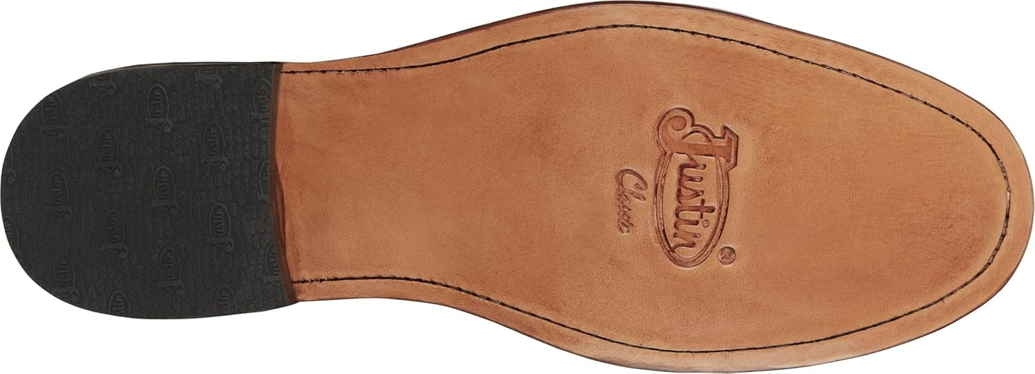 image:imageJustin Drennan Mens Leather Western Boots Durable Cowboy Style Footwear Classic Design Comfortable Fit Size OptionsBrown