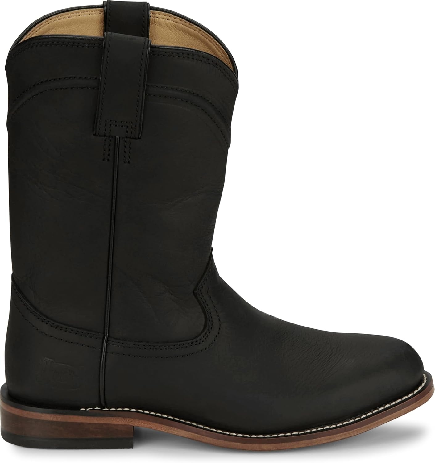 image:imageJustin Holland Womens Fashionable Leather Boots Stylish Comfortable Footwear for Everyday WearBlack
