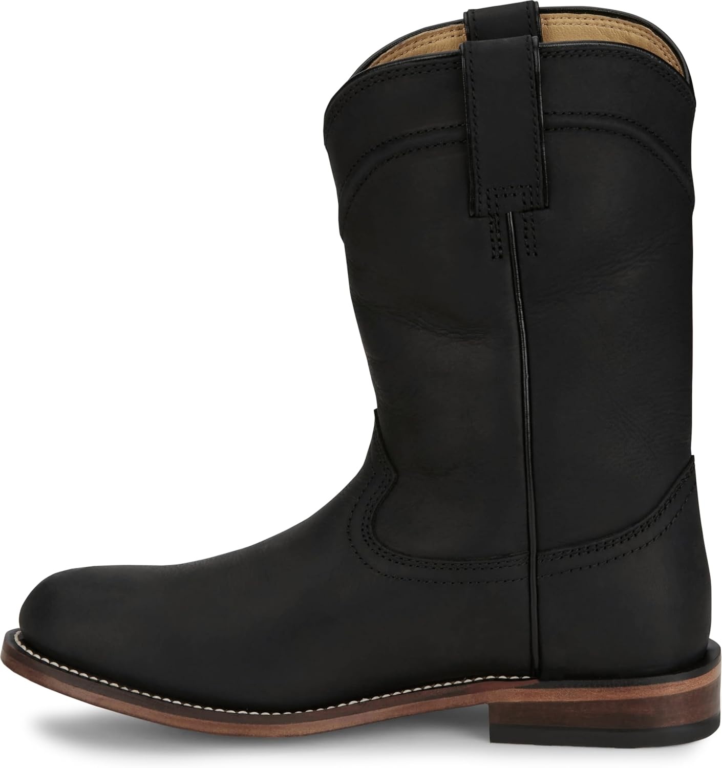 image:imageJustin Holland Womens Fashionable Leather Boots Stylish Comfortable Footwear for Everyday WearBlack