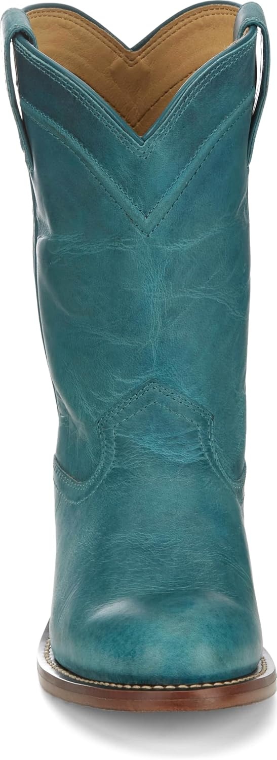 image:imageJustin Holland Womens Fashionable Leather Boots Stylish Comfortable Footwear for Everyday WearTurquoise