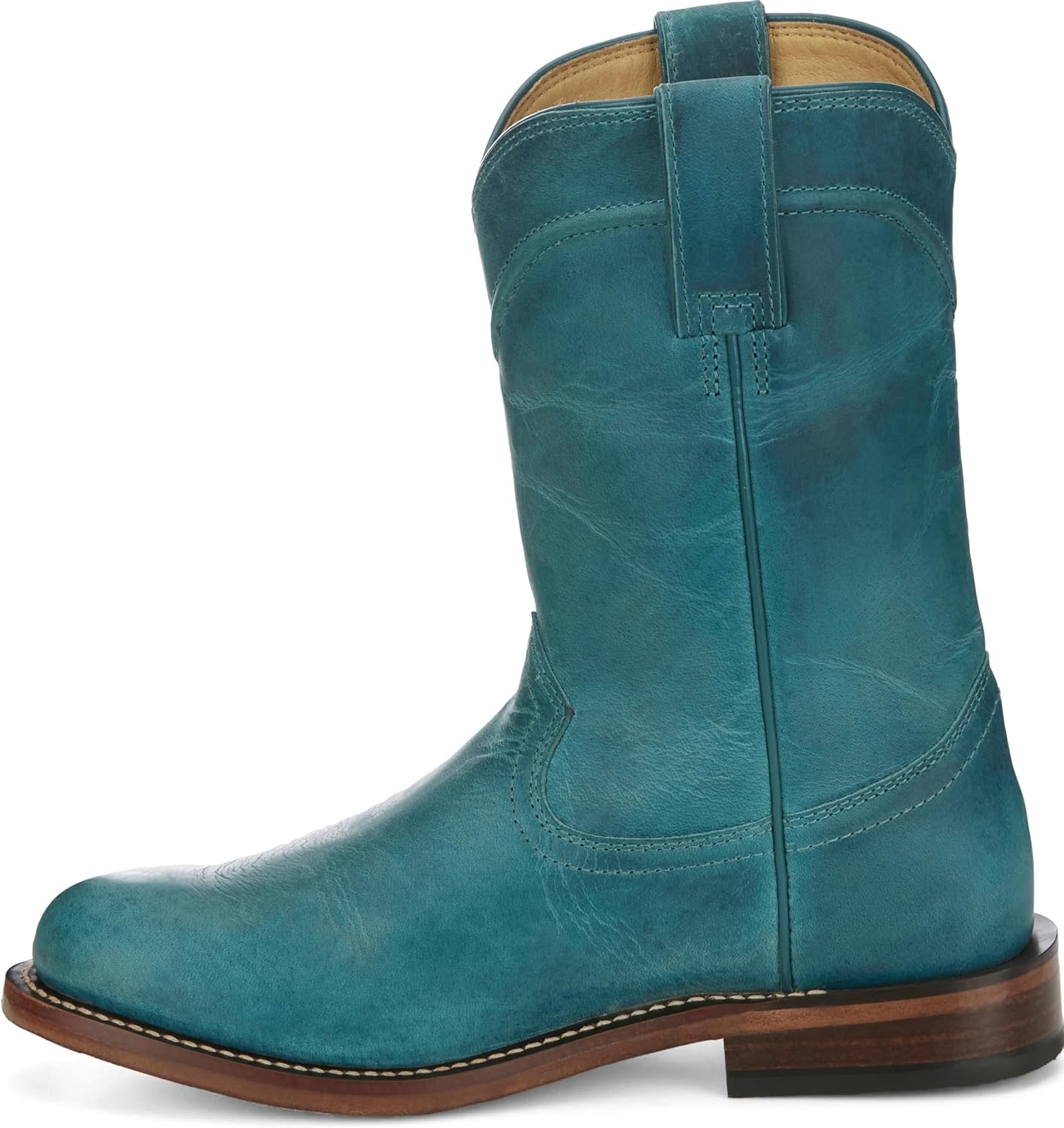 image:imageJustin Holland Womens Fashionable Leather Boots Stylish Comfortable Footwear for Everyday WearTurquoise