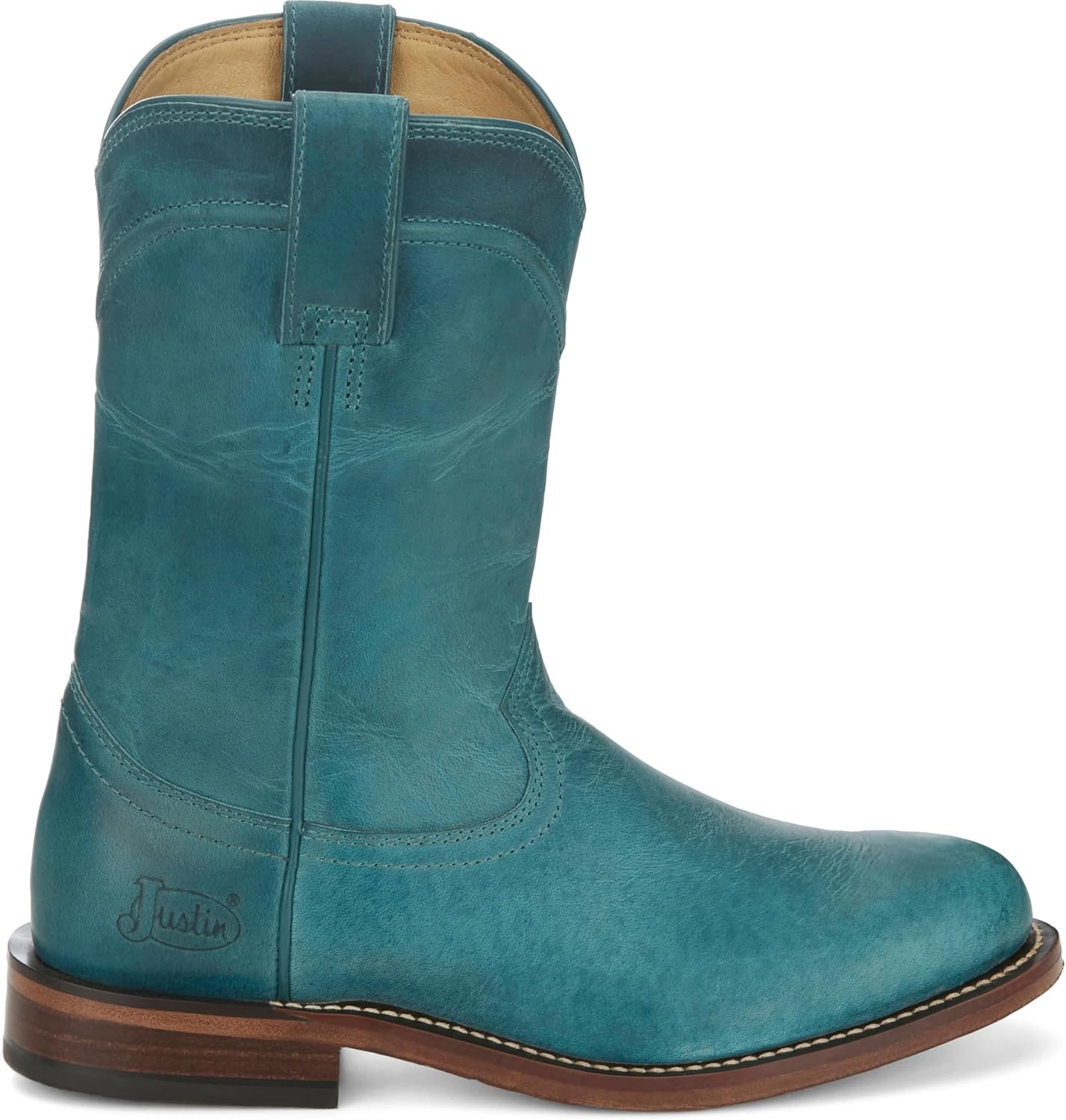 image:imageJustin Holland Womens Fashionable Leather Boots Stylish Comfortable Footwear for Everyday WearTurquoise