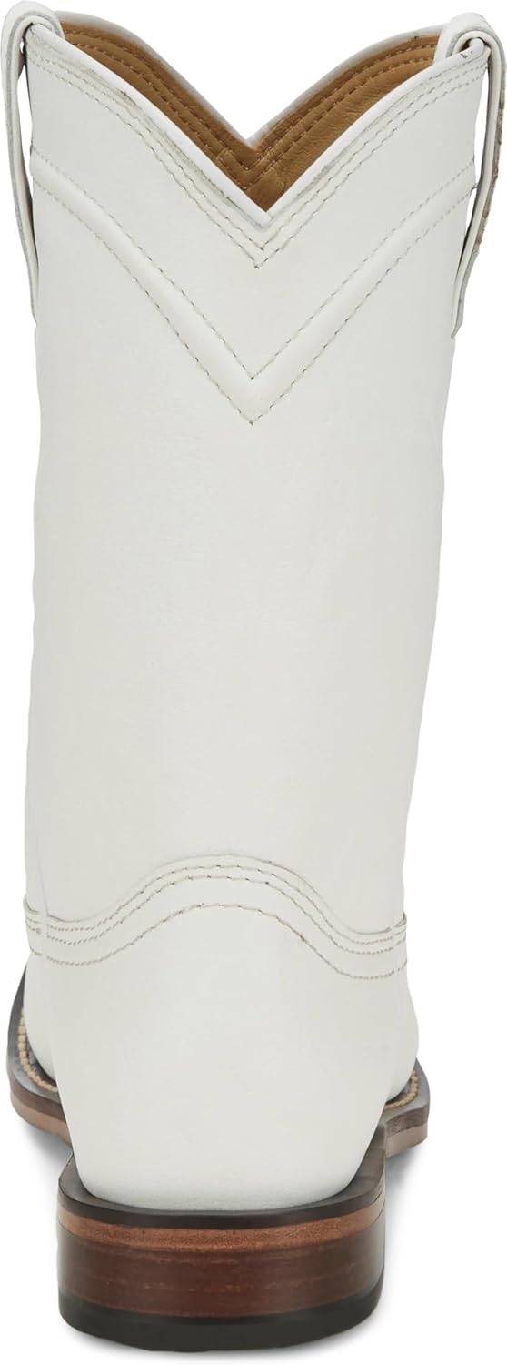image:imageJustin Holland Womens Fashionable Leather Boots Stylish Comfortable Footwear for Everyday WearWhite