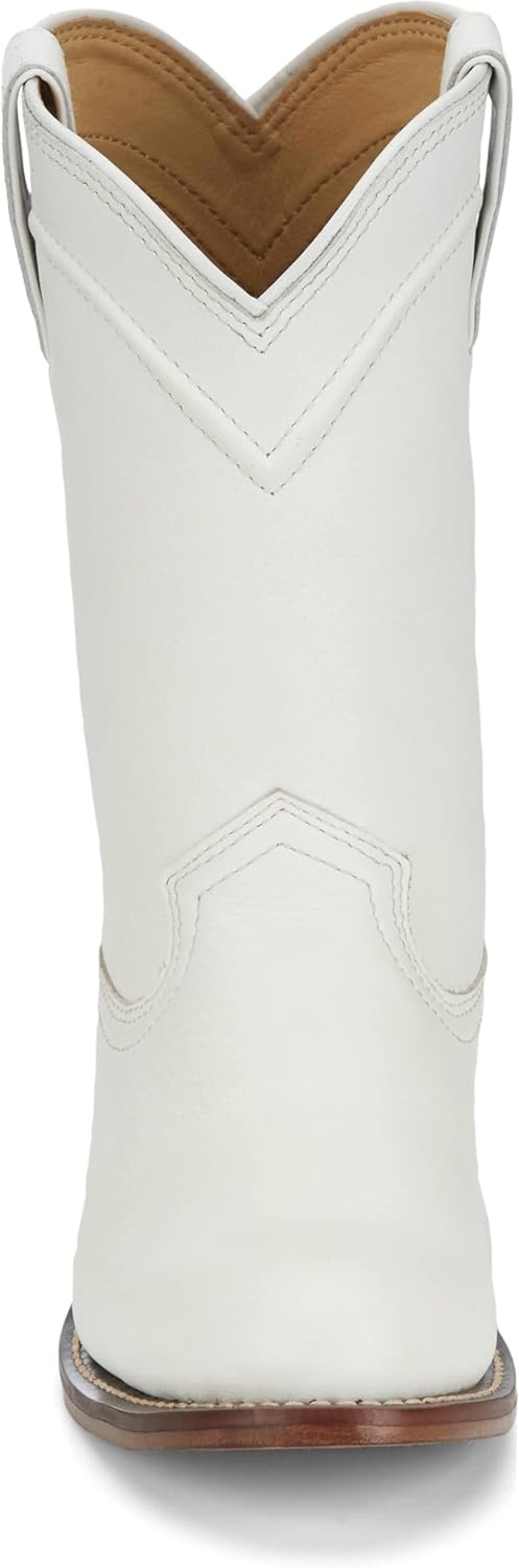 image:imageJustin Holland Womens Fashionable Leather Boots Stylish Comfortable Footwear for Everyday WearWhite