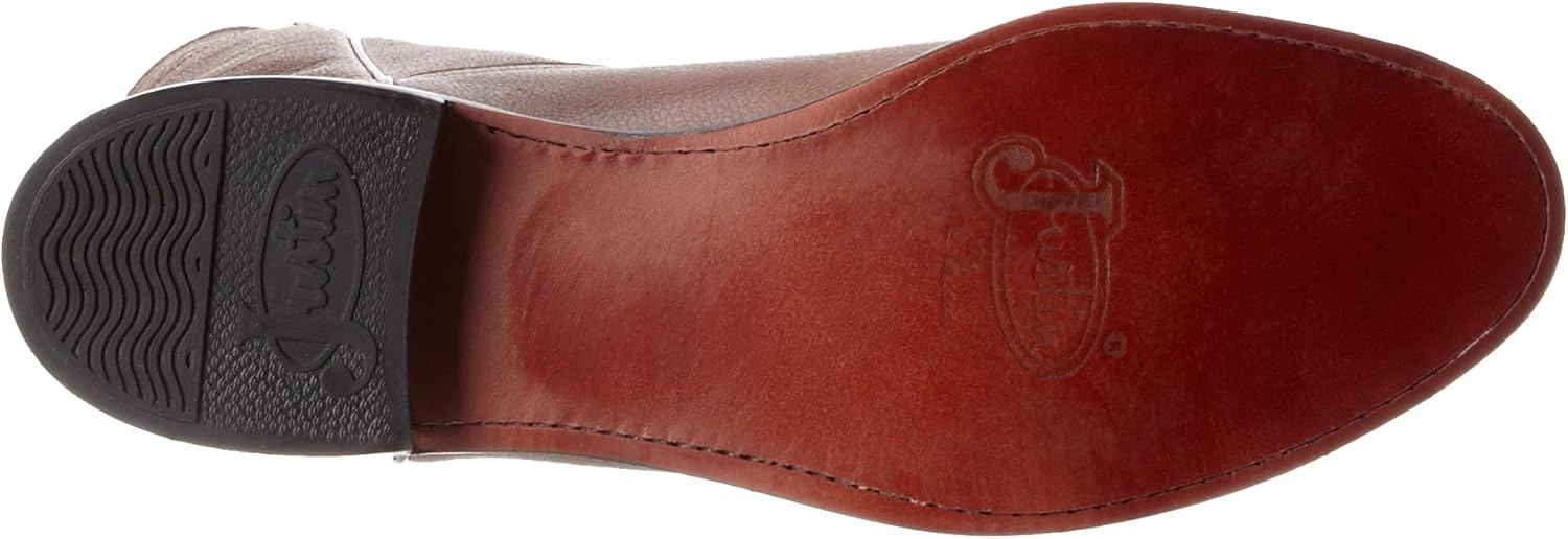 image:imageJustin Jackson 10 Roper Cowboy Boots for Men Round Toe FullGrain Leather Upper JFlex Comfort System and HandNailed Leather OutsoleTan Corona