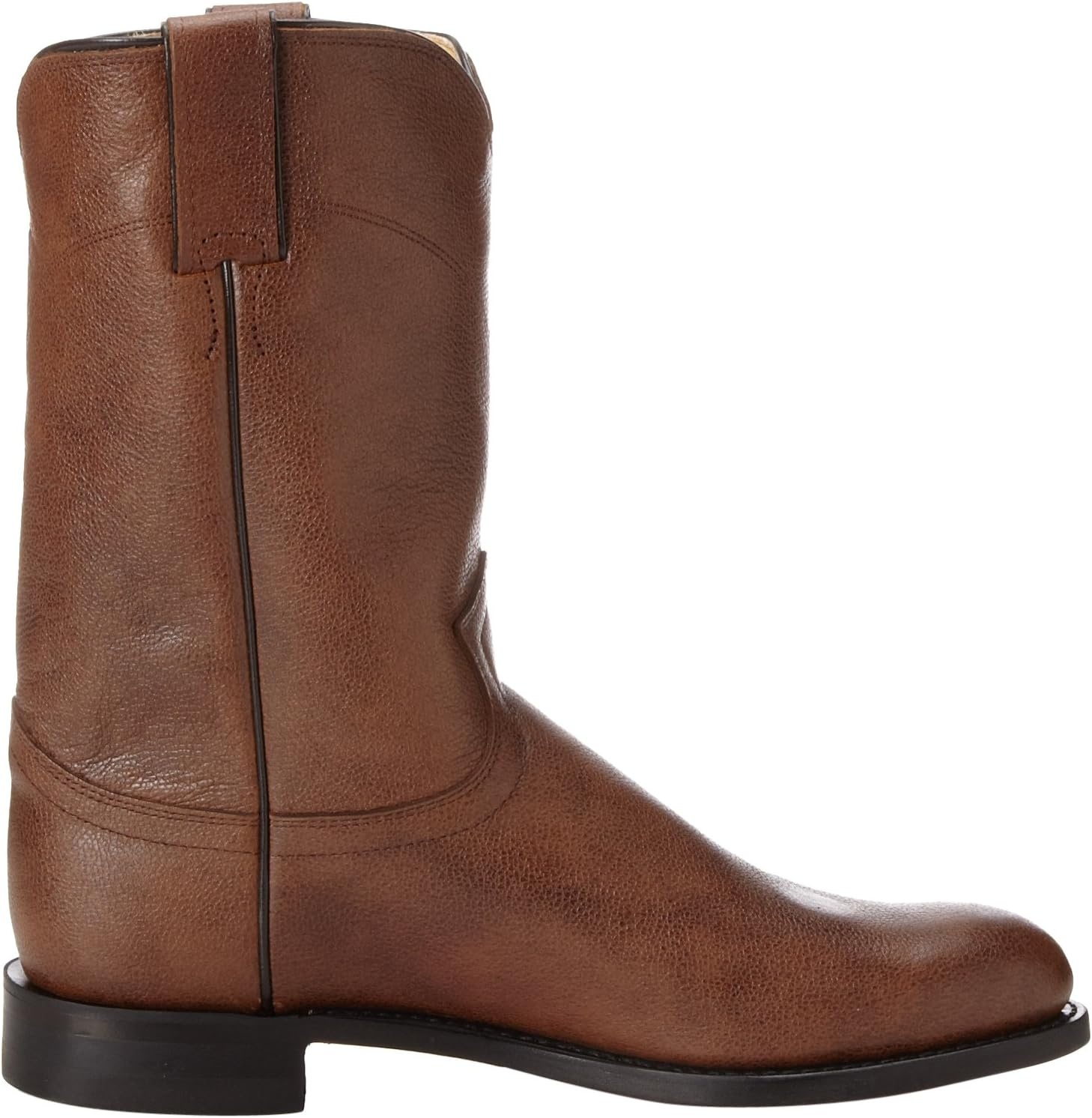 image:imageJustin Jackson 10 Roper Cowboy Boots for Men Round Toe FullGrain Leather Upper JFlex Comfort System and HandNailed Leather OutsoleTan Corona