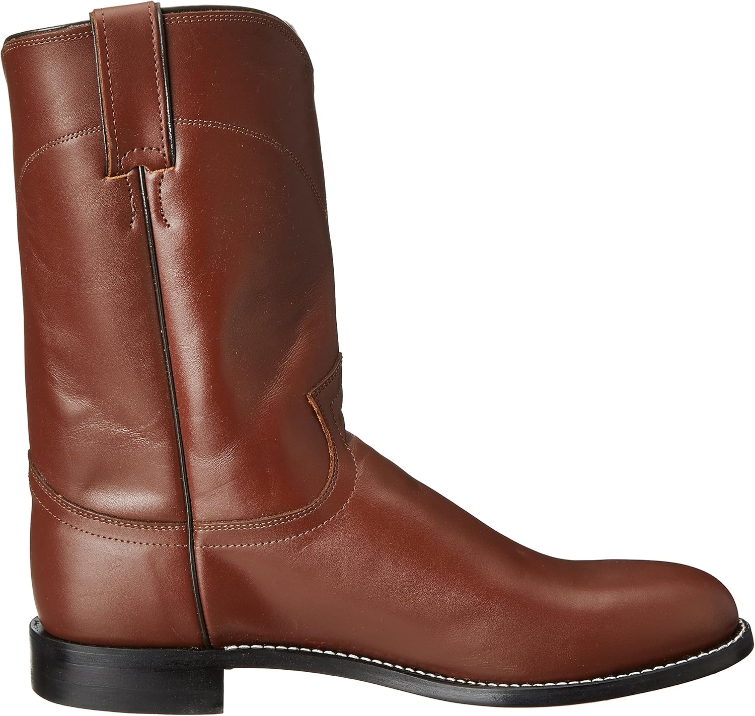 image:imageJustin Jackson 10 Roper Cowboy Boots for Men Round Toe FullGrain Leather Upper JFlex Comfort System and HandNailed Leather OutsoleTanTan Kiddie