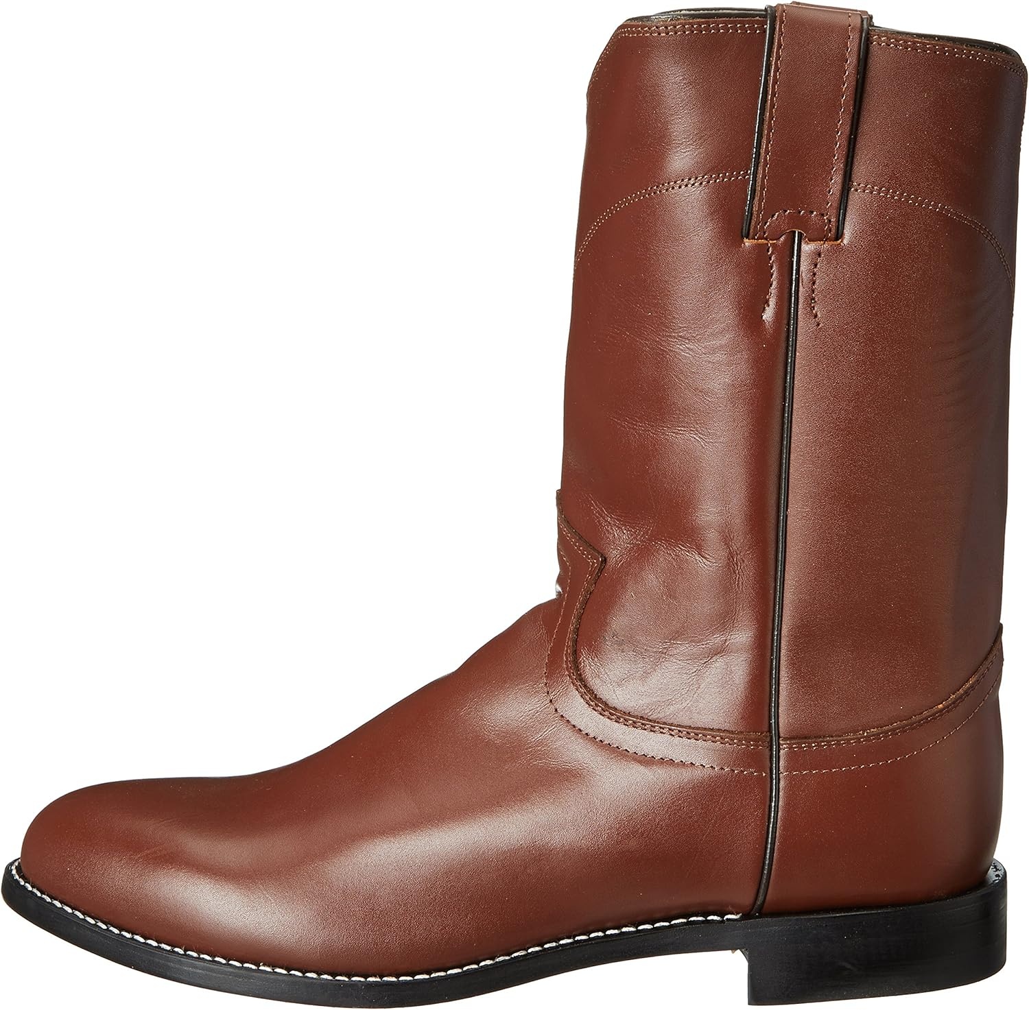image:imageJustin Jackson 10 Roper Cowboy Boots for Men Round Toe FullGrain Leather Upper JFlex Comfort System and HandNailed Leather OutsoleTanTan Kiddie