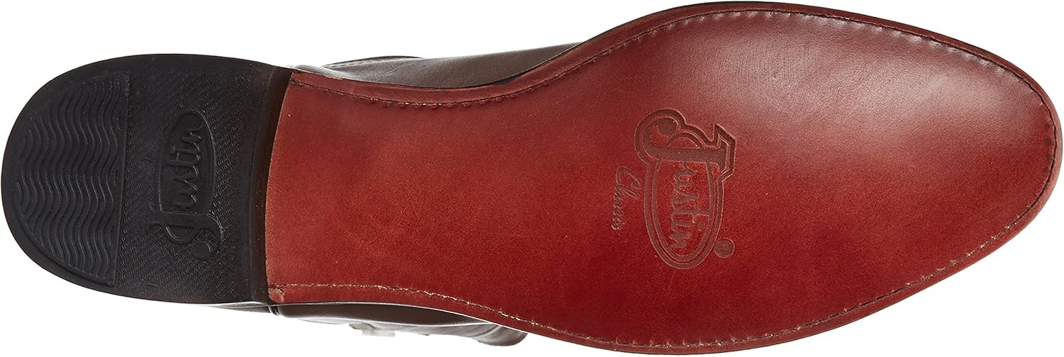 image:imageJustin Jackson 10 Roper Cowboy Boots for Men Round Toe FullGrain Leather Upper JFlex Comfort System and HandNailed Leather OutsoleTanTan Kiddie