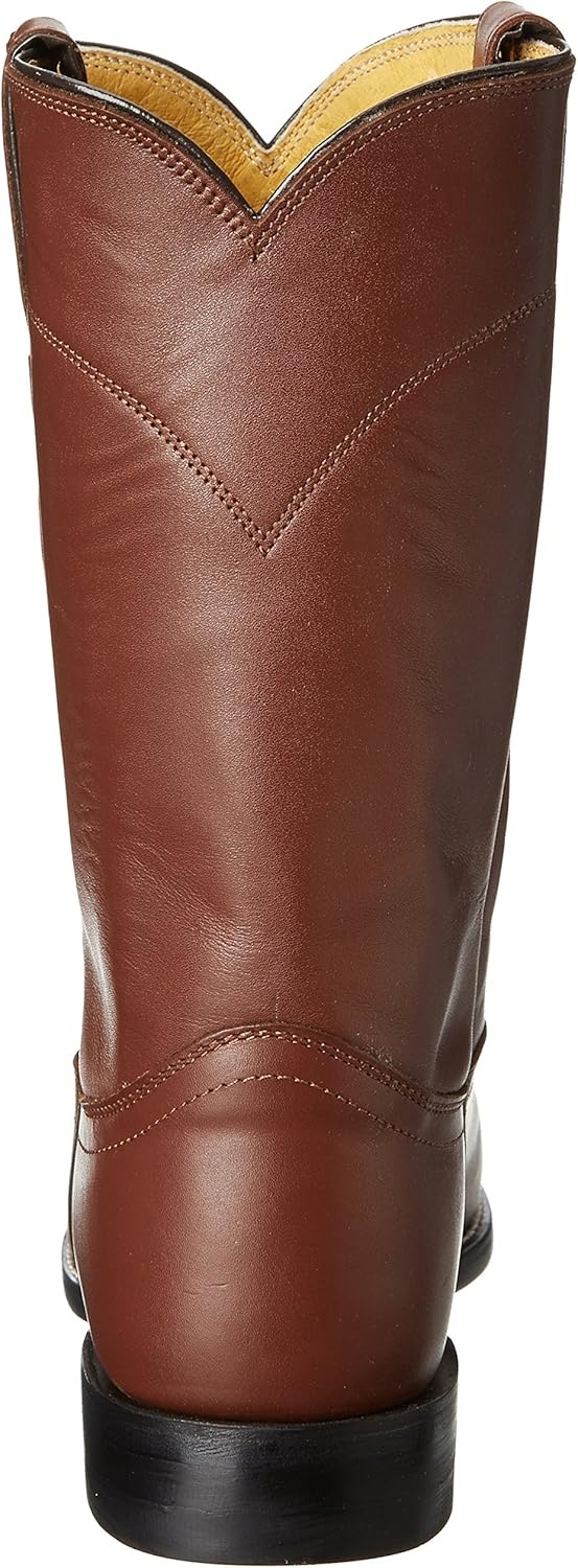 image:imageJustin Jackson 10 Roper Cowboy Boots for Men Round Toe FullGrain Leather Upper JFlex Comfort System and HandNailed Leather OutsoleTanTan Kiddie