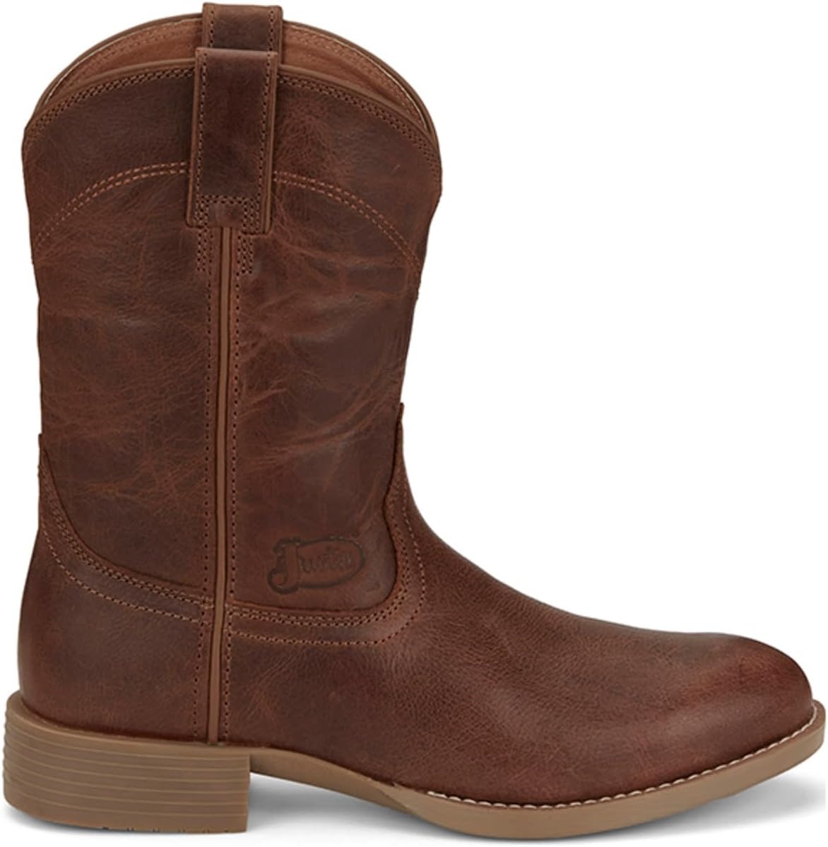 image:imageJustin Kilgore 10 Stampede Roper Mens Boots Premium Leather JFlex Insole Round Toe Oil amp Slip Resistant Rubber OutsoleHickory