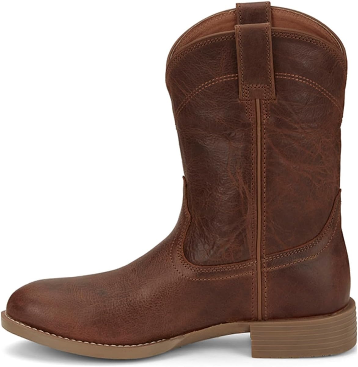 image:imageJustin Kilgore 10 Stampede Roper Mens Boots Premium Leather JFlex Insole Round Toe Oil amp Slip Resistant Rubber OutsoleHickory