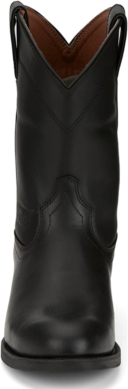 image:imageJustin Kilgore 10 Stampede Roper Mens Boots Premium Leather JFlex Insole Round Toe Oil amp Slip Resistant Rubber OutsoleJet