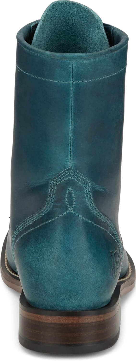 image:imageJustin Mckean 7 LaceUp Roper Womens Western Boot Durable Leather Casual Style Comfortable FootwearTurquoise