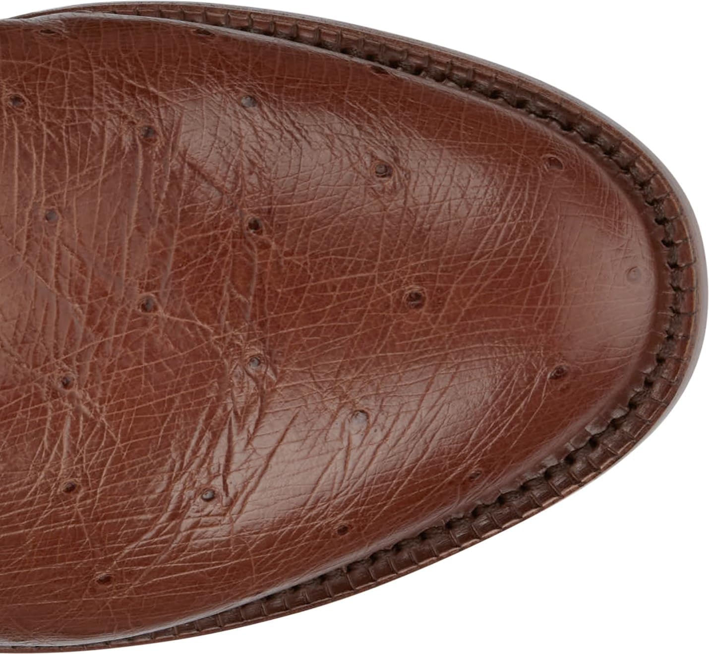 image:imageJustin Stinson 10 Smooth Ostrich Roper Mens Western Boots Premium Exotic Leather Durable Construction Stylish DesignCognac