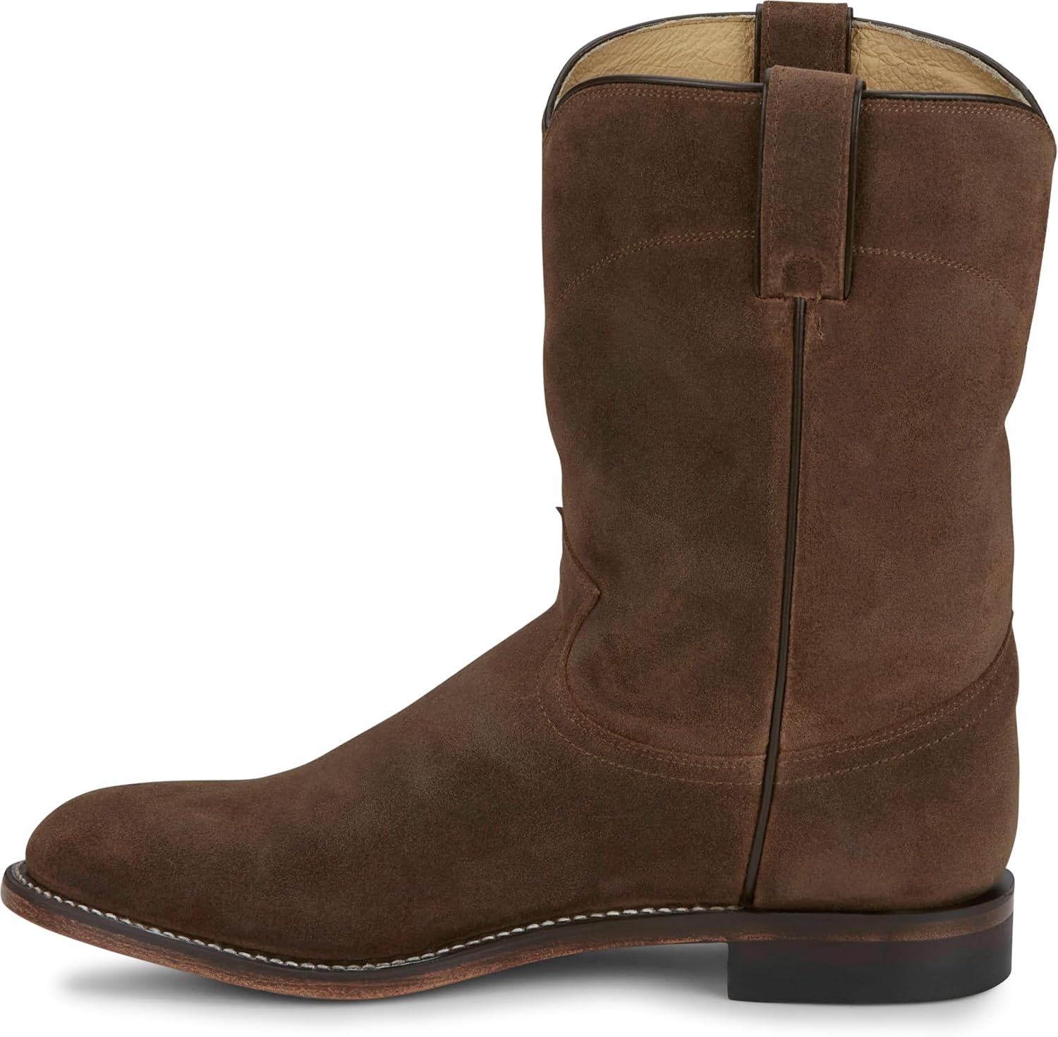 image:imageJustin Wes 10 Suede Roper Mens Western Boots Durable Style Footwear for Everyday Comfort and Classic Ranch LookAlmond