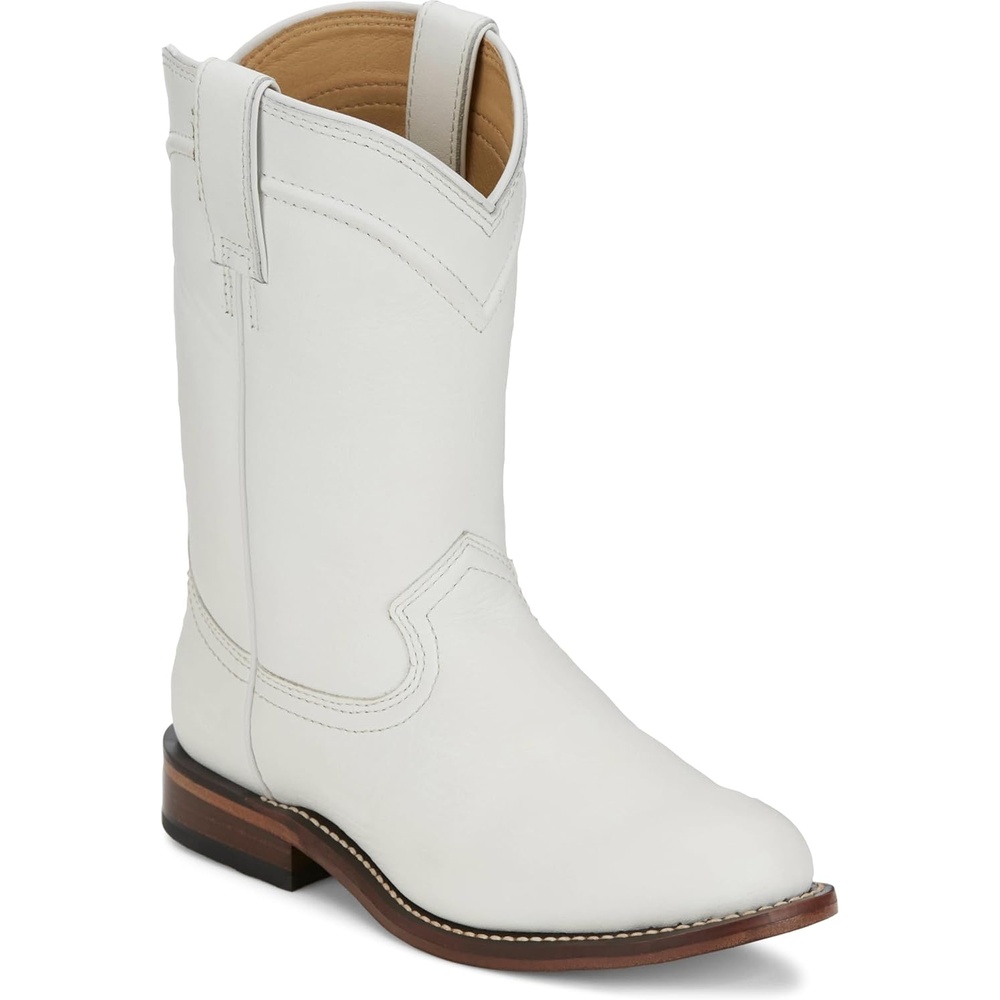 image:imageJustin Holland Womens Fashionable Leather Boots Stylish Comfortable Footwear for Everyday WearWhite