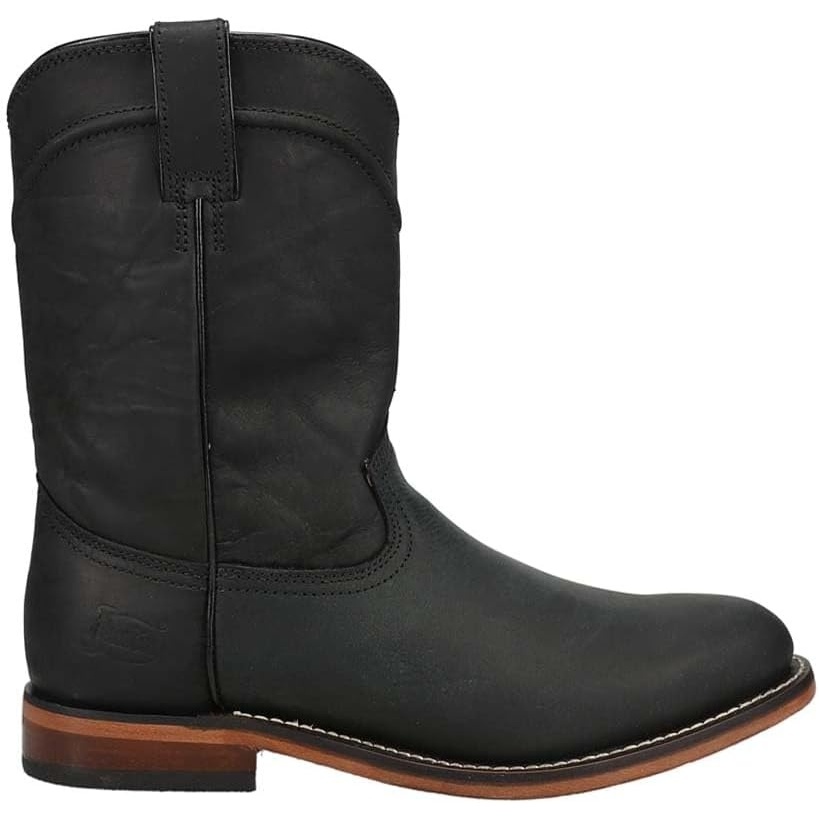 image:imageJustin Mens Braswell 10 Roper Boot Full Grain Leather Western Boots with Round Toe Unit Block Heel Leather Outsole and Cushioned InsoleBlack