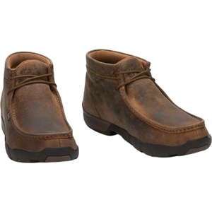 image:imageJustin Cappie 4 Work Shoes for Men  Square Toe FullGrain Leather Moc Toe Work Shoe with Oil and SlipResistant Rubber Outsole ASTM RatedDark Brown