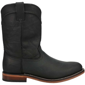 image:imageJustin Mens Braswell 10 Roper Boot  Full Grain Leather Western Boots with Round Toe Unit Block Heel Leather Outsole and Cushioned InsoleBlack
