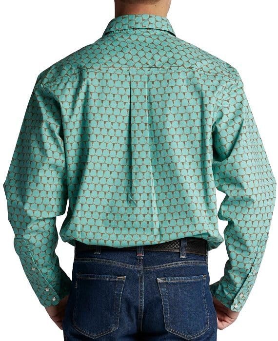 image:imageJustin HJ1508 HJ Sons Two Pocket Shirt Mens WesternStyle Long Sleeve Snap Closure WrinkleFreeCow Hive