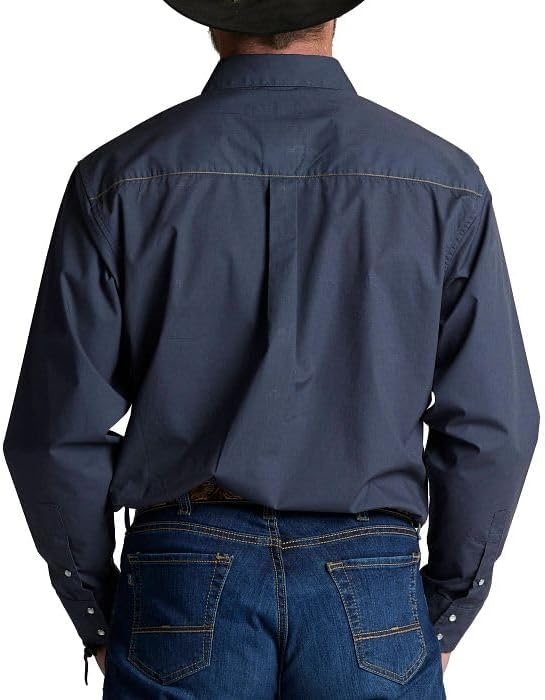 image:imageJustin HJ1508 HJ Sons Two Pocket Shirt Mens WesternStyle Long Sleeve Snap Closure WrinkleFreeOmbre Blue