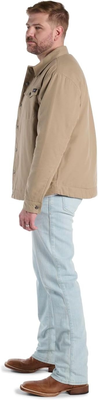 image:imageJustin J1458 Jackson Shacket Stylish Mens Plaided Shirt Casual ButtonDown Warm Flannel LayerCoriander
