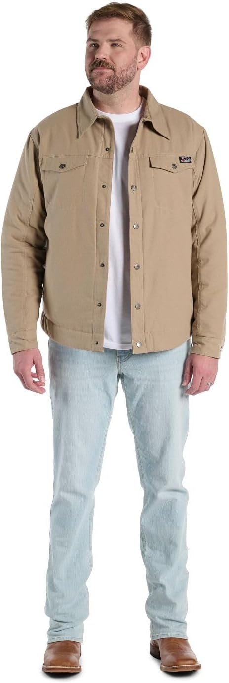image:imageJustin J1458 Jackson Shacket Stylish Mens Plaided Shirt Casual ButtonDown Warm Flannel LayerCoriander
