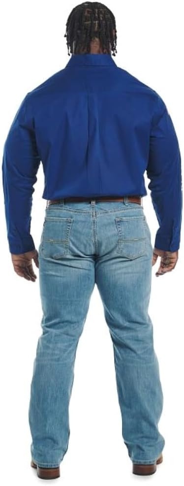 image:imageJustin J1500 Team Shirt Two Pocket Button Down Mens Classic Fit Lightweight Short Sleeve Perfect for Casual OutingsBlue Depth