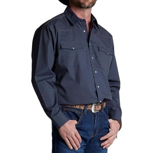 image:imageJustin HJ1508 HJ Sons Two Pocket Shirt  Mens WesternStyle Long Sleeve Snap Closure WrinkleFreeOmbre Blue