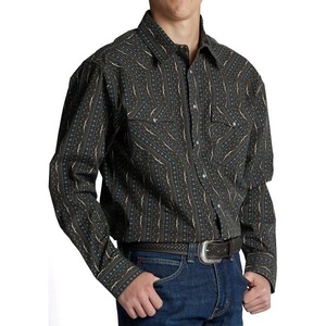 image:imageJustin HJ1508 HJ Sons Two Pocket Shirt  Mens WesternStyle Long Sleeve Snap Closure WrinkleFreeSerapa Strip Print