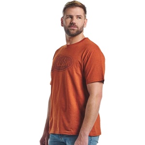 image:imageJustin Logo Tee for Men  Comfortable Western Style TShirt Soft CottonPolyester Blend Tagless Neck Everyday WearRust Heather